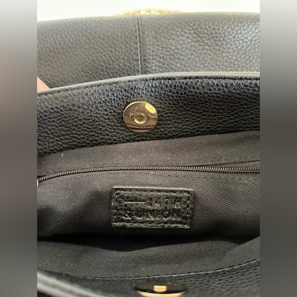 14th & Union Black Faux Leather Crossbody or Shoulder Bag - Picture 5 of 12